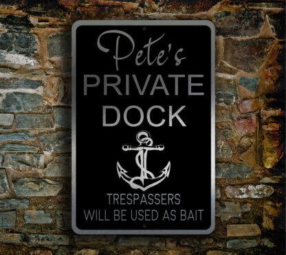 Custom Private Dock Sign