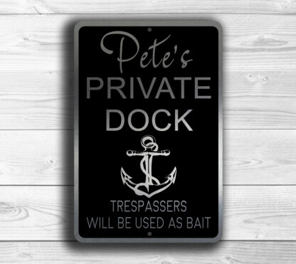 Custom Private Dock Sign