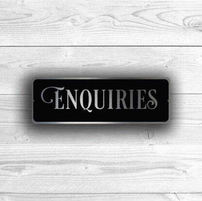 Enquiries Door Sign