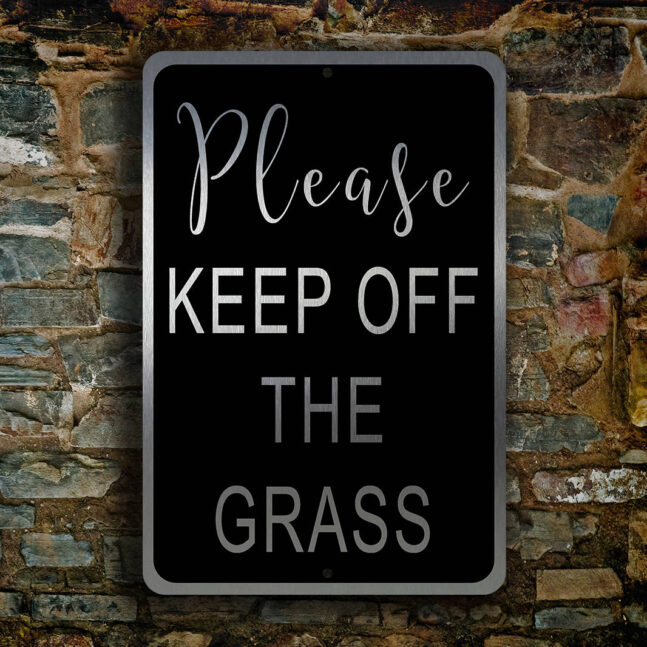 GARDEN-SIGNS-Please-Keep-Off-The-Grass-Sign-3 Garden Sign - Please Keep Off The Grass Sign