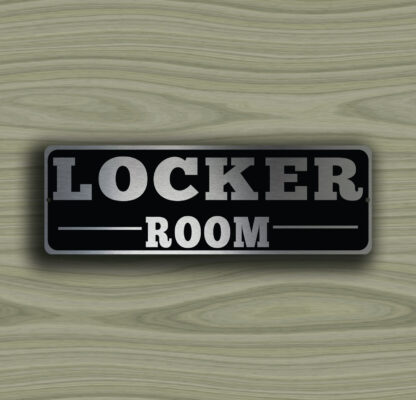 Locker Room Door Sign