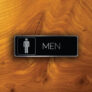 Modern Mens Restroom Door Sign
