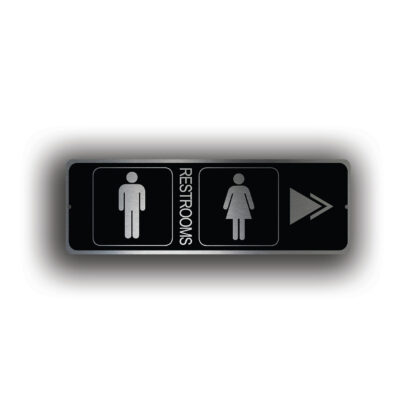 Modern Restroom Door Sign