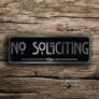 No Soliciting Sign