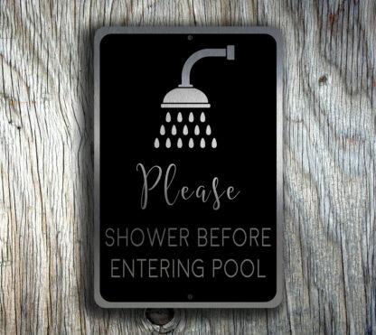 Pool Signs - Please Shower Before Enetring the Pool