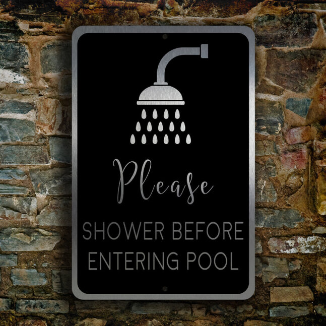 POOL-SIGNS-Please-SHOWER-Before-Enetring-the-Pool-3 Pool Signs - Please Shower Before Enetring the Pool