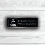 Please wash your hands sign