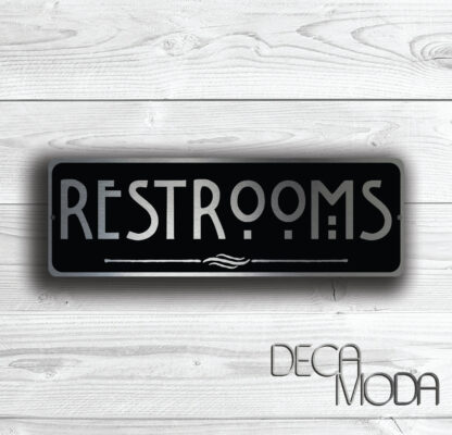 Restrooms Door Sign