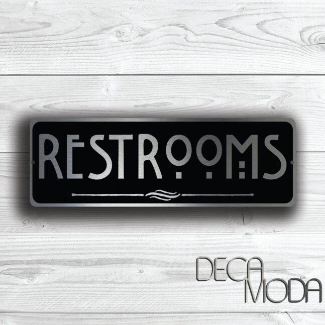 RESTROOMS-DOOR-SIGN-2 Restrooms Door Sign