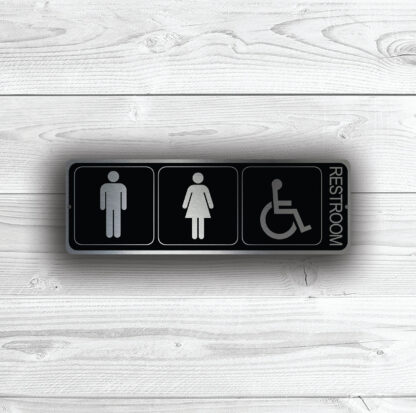 Unisex Accessible Restroom Sign
