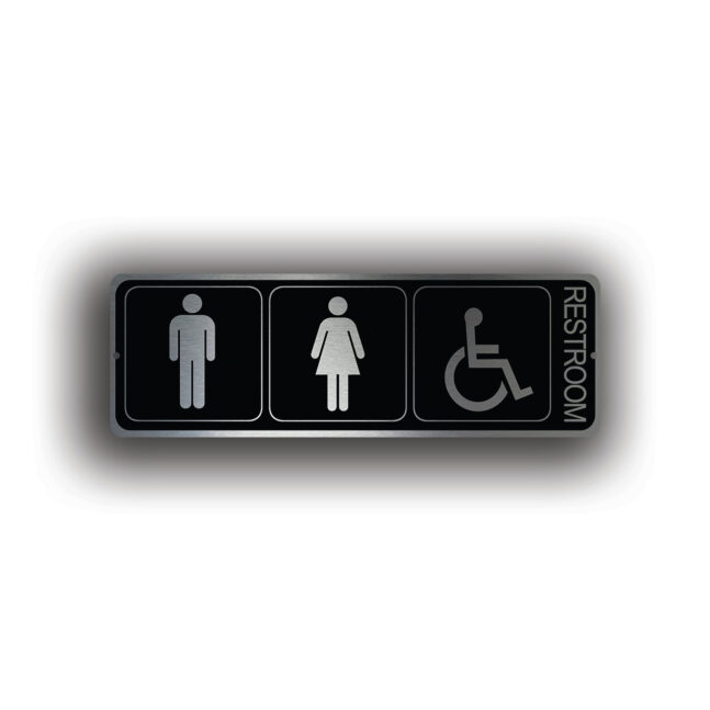 UNISEX-ACCESSIBLE-RESTROOM-Sign-4 Self-Adhesive Restroom Signs