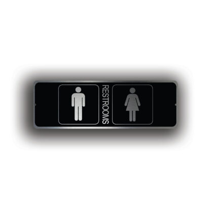 Modern Restrooms Sign