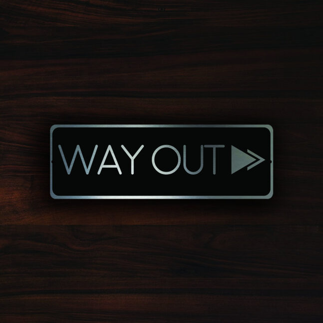 WAY-OUT-DIRECTIONAL-Sign-2 Way Out Directional Sign