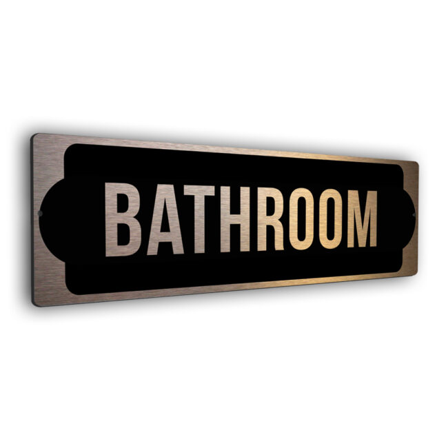 BATHROOM Copper bathroom sign