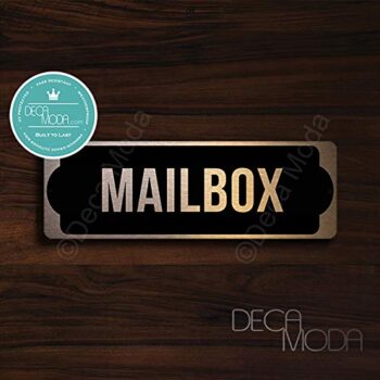 Deca Moda Mailbox Door Sign, Copper Finish, 9 x 3 inches