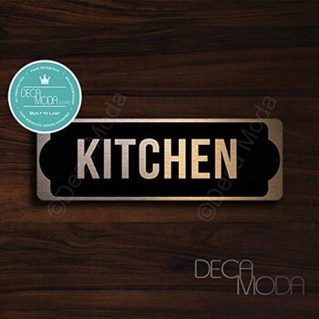 Deca Moda Kitchen Sign - Kitchen Signs for Home or Business, Size 9 x 3 inches