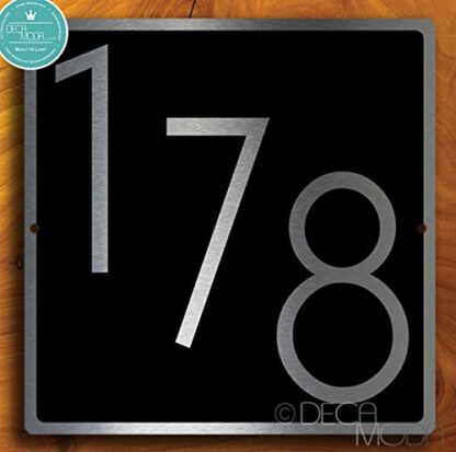 Deca Moda Personalized Modern Outdoor Address Plaque - Custom House Number Sign 2