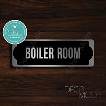 Deca Moda Boiler Room Sign, Copper Finish, 9 x 3 inches