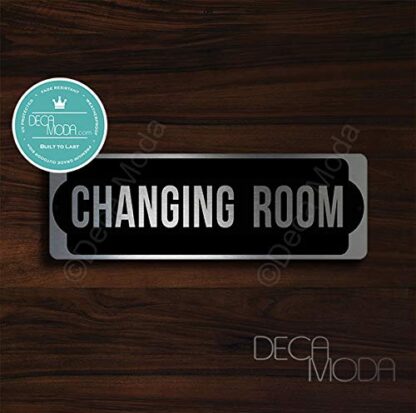 Deca Moda Changing Room Sign, Silver Finish, 9 x 3 inches