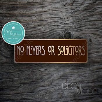 No Flyers or Solicitors Door Sign