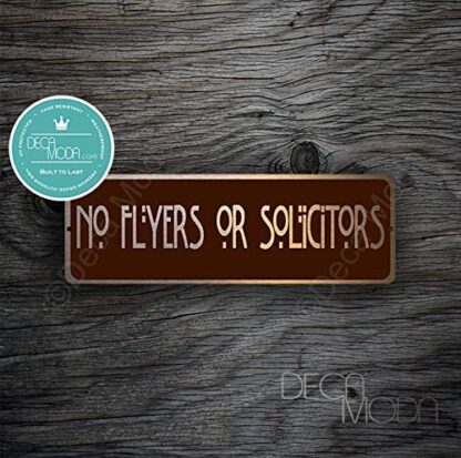 No Flyers or Solicitors Door Sign