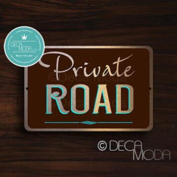 Private Road Sign, Private Signs, Bronze Finish, 12 x 8 inches