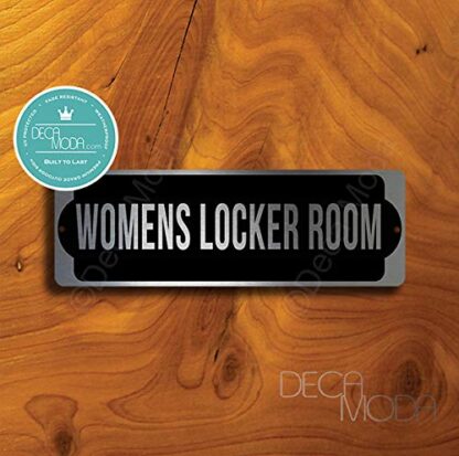 Deca Moda Womens Locker Room Sign, Signs for Business, Door Signs, Womens Locker Room Signs, Womens Locker Room, Silver Finish, 9 x 3 inches