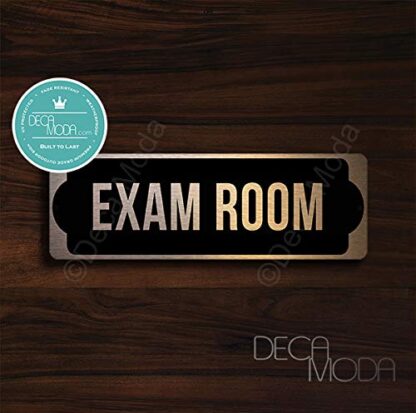 Exam Room Door Sign, Copper Finish, 9 x 3 inches