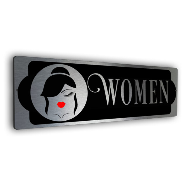 Art Deco Style Restroom Sign Art Deco Style Restroom Sign