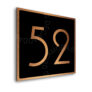 Brushed Copper and Black door number