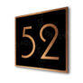 Contemporary Brushed Copper and Black Door Number Sign AD101-BCB