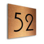 Hotel Door Number Sign - Brushed Copper and Black