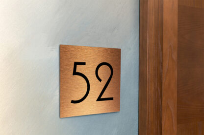 Contemporary Brushed Metal Number Sign AD101-BS