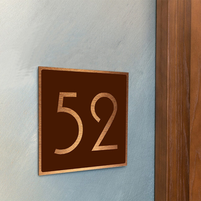 Address-Sign-Brushed-Copper-Brown-AD101_3 Copper door number sign