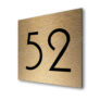 Contemporary Brushed Gold Number Sign-AD101-BG