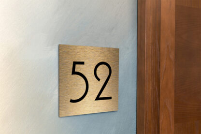 Contemporary Brushed Metal Number Sign AD101-BS