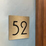 Contemporary Brushed Metal Number Sign AD101-BS