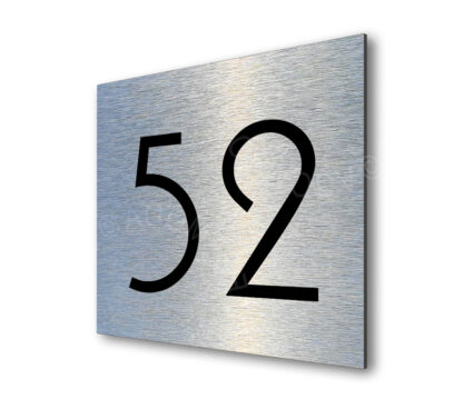 Contemporary Brushed Metal Number Sign AD101-BS