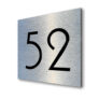 Contemporary Brushed Metal Number Sign AD101-BS