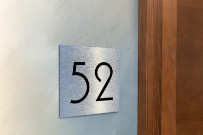 Contemporary Brushed Metal Number Sign AD101-BS