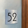 Contemporary Brushed Metal Number Sign AD101-BS