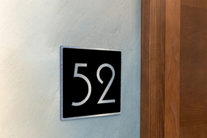 Contemporary Brushed Metal Number Sign AD101-BS