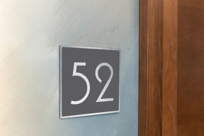 Contemporary Brushed Metal Number Sign AD101-BS