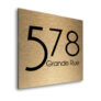 Contemporary Brushed Gold Address Sign AD103-BG