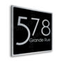 Contemporary Brushed Metal and Black Address Sign AD103-BSB
