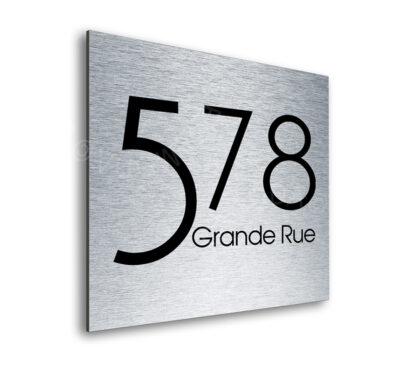 Contemporary Brushed Metal Address Sign AD103-BS