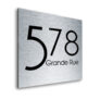 Contemporary Brushed Metal Address Sign AD103-BS