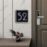 hotel door number - black silver