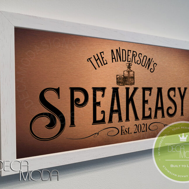Personalized Speakeasy Sign Speakeasy Sign