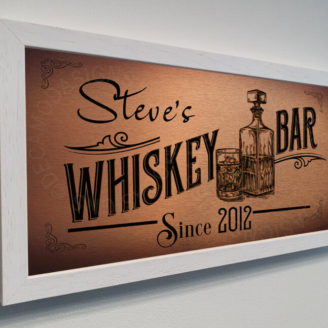 Whiskey Bar Decor Personalized Speakeasy Bar Sign